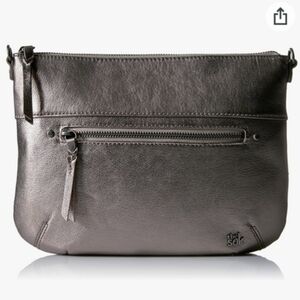The Sak Oleta Leather Crossbody Clutch in a metallic finish.